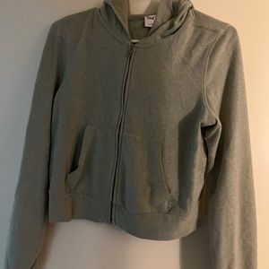TNA cropped boyfriend zip up